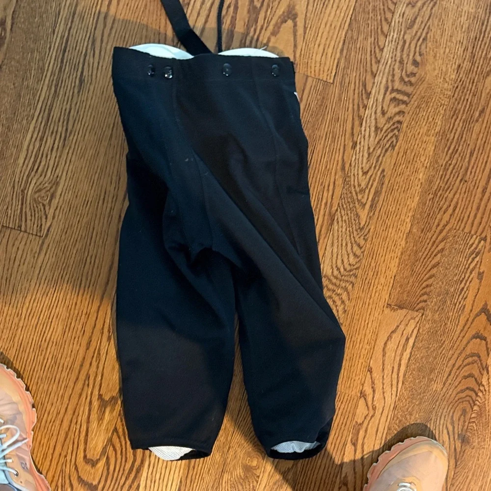 Kids Black Lace-Up football pants